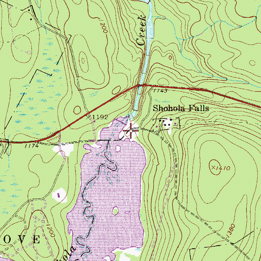 Topographic Map of Shohola Marsh Dam, PA