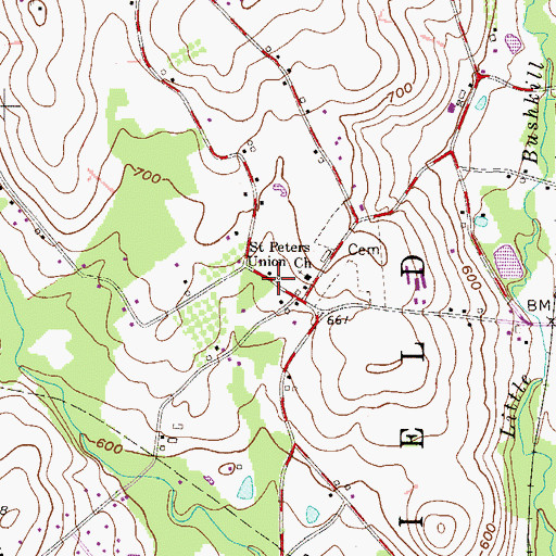 Topographic Map of Windgap Post Office (historical), PA