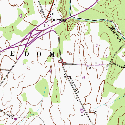 Topographic Map of Moritz School, PA