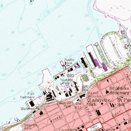 Topographic Map of Dobbins Landing, PA