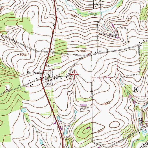 Topographic Map of Pitman Post Office (historical), PA