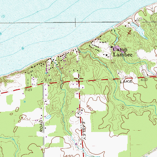 Topographic Map of Egley Corners, PA