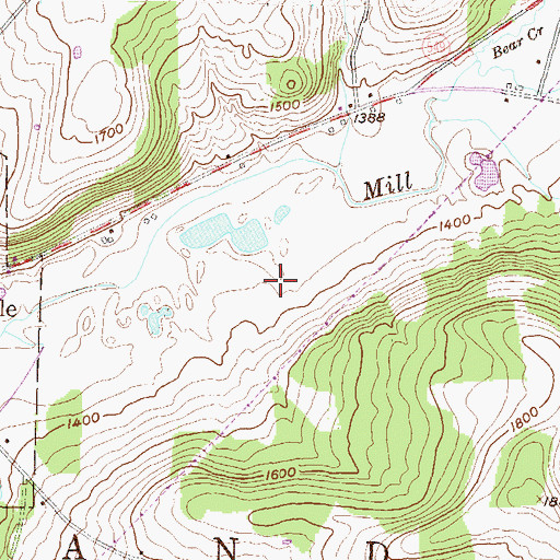 Topographic Map of Rutland Post Office (historical), PA