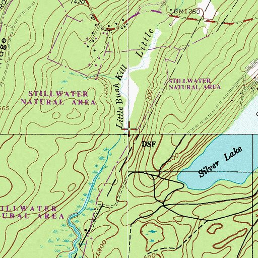 Topographic Map of Stillwater Natural Area, PA