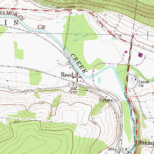 Topographic Map of Crowl Post Office (historical), PA
