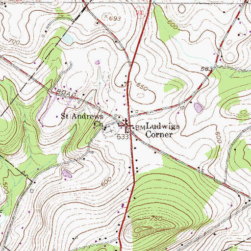 Topographic Map of West Vincent Post Office (historical), PA
