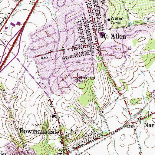 Topographic Map of Shepherd, PA