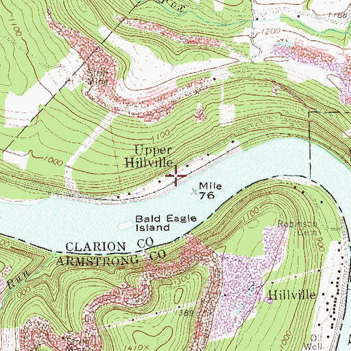 Topographic Map of Fredell Post Office (historical), PA