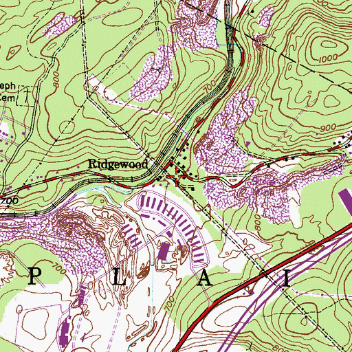 Topographic Map of Paddens Creek (historical), PA