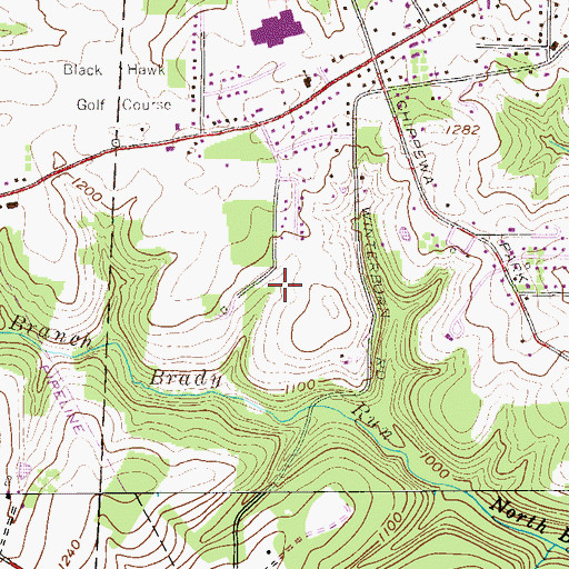 Topographic Map of Blackhawk High School, PA