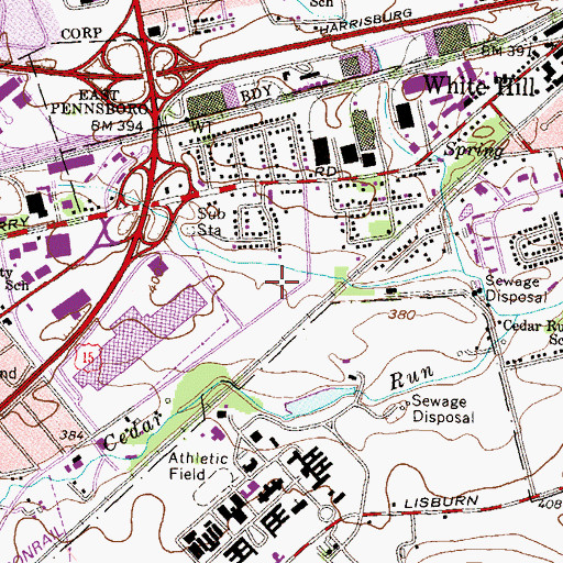 Topographic Map of Capital City Plaza, PA