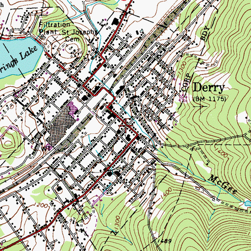 Topographic Map of Church of Christ, PA