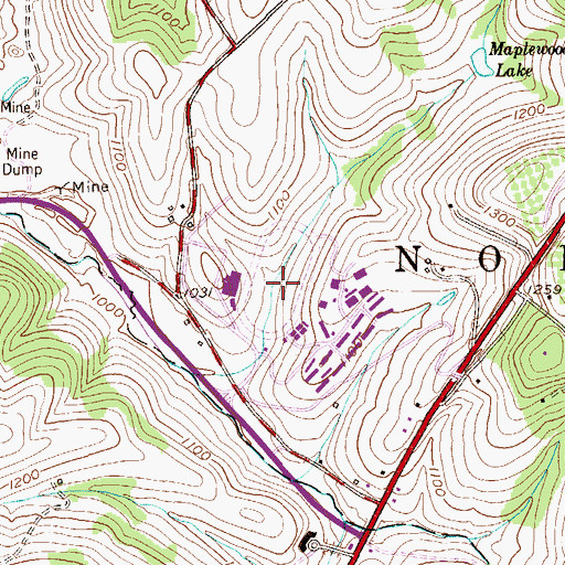 Topographic Map of Meadows Racetrack, PA