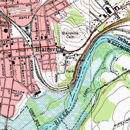 Topographic Map of DeLuca Field, PA