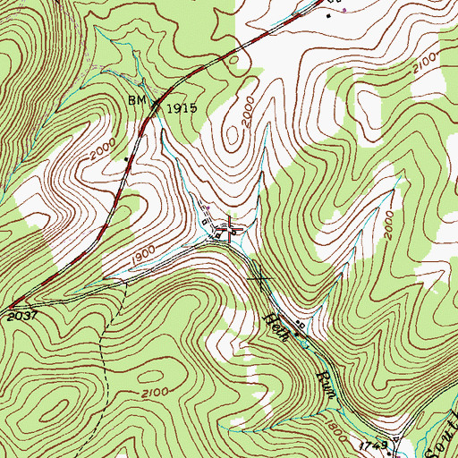 Topographic Map of Homer Post Office (historical), PA