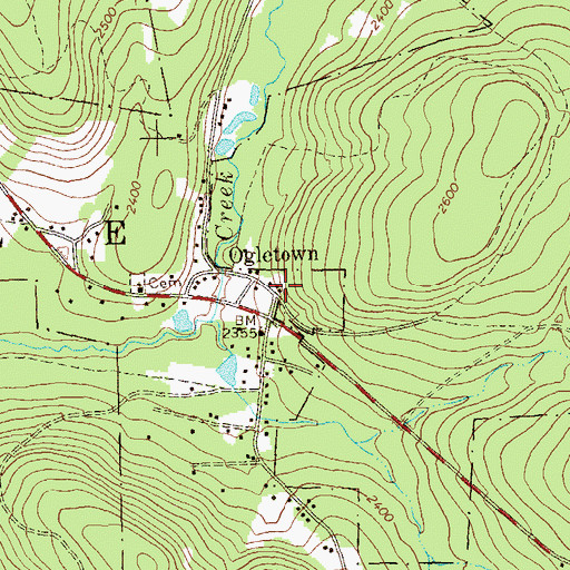 Topographic Map of Felix Post Office (historical), PA