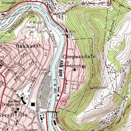 Topographic Map of East Conemaugh Post Office (historical), PA