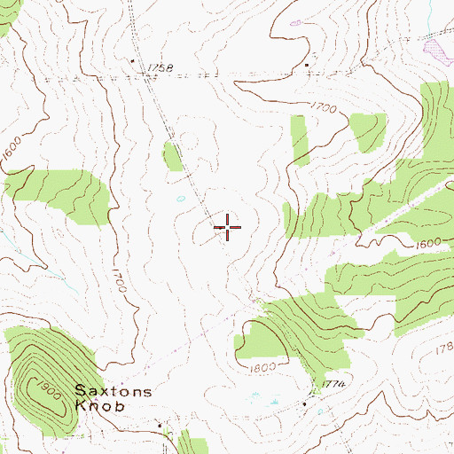 Topographic Map of Old Hickory Post Office (historical), PA
