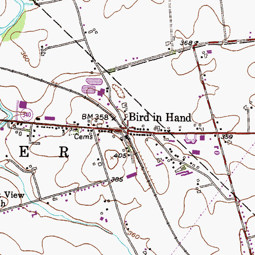 Topographic Map of Enterprise Post Office (historical), PA