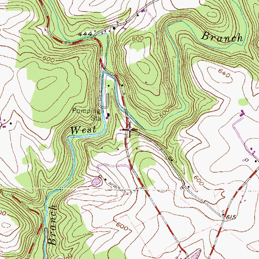 Topographic Map of Glonmel Post Office (historical), PA