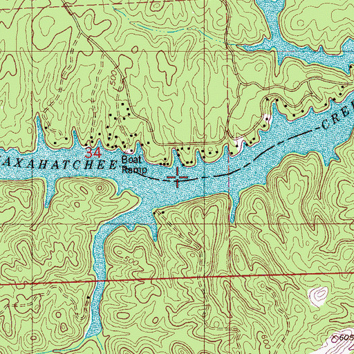 Topographic Map of Lay Lake, AL