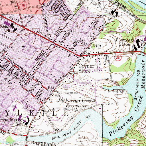 Topographic Map of Schuylkill Post Office (historical), PA