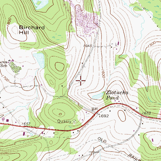 Topographic Map of Montrose Area High School Memorial Stadium, PA