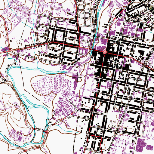 Topographic Map of South Gate Shopping Mall, PA