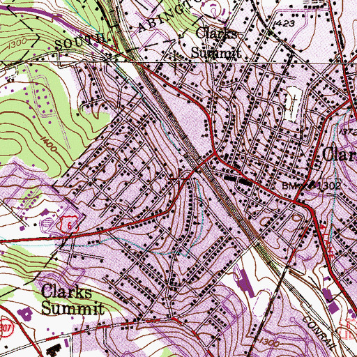 Topographic Map of Insalaco Shopping Center, PA