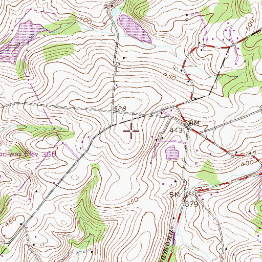 Topographic Map of Shamona Creek Elementary School, PA