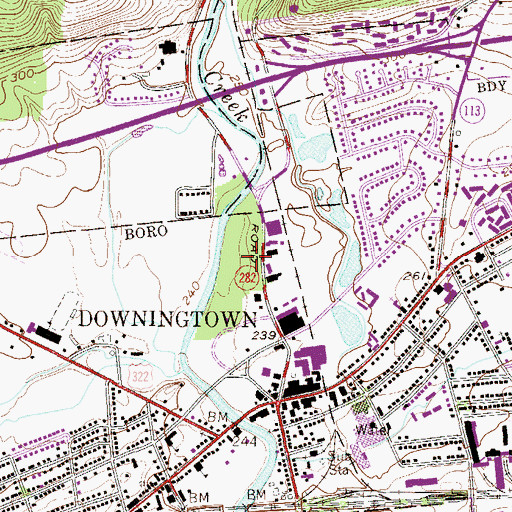 Topographic Map of North Park Plaza, PA