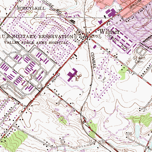 Topographic Map of Center for the Arts and Technology - Pickering Campus, PA