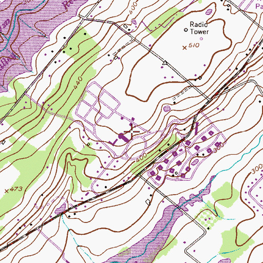 Topographic Map of Our Lady of Czestochowa Polish National Shrine, PA