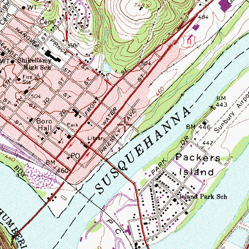 Topographic Map of Joseph Priestley House, PA