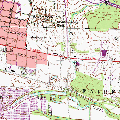 Topographic Map of First Christian Church, PA