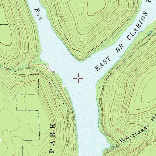 Topographic Map of Fivemile Run, PA