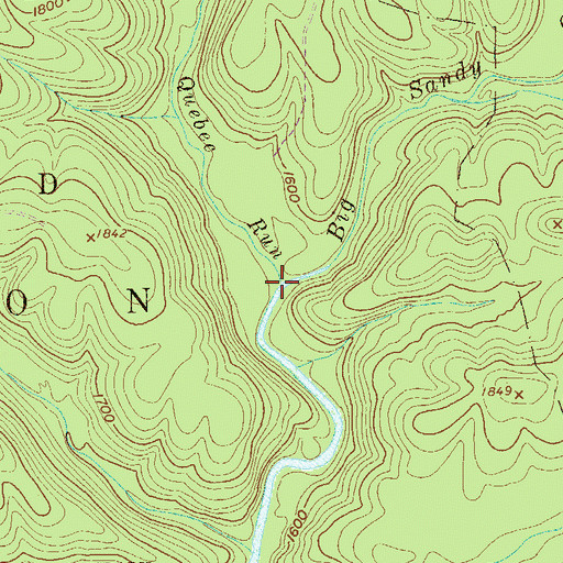 Topographic Map of Quebec Run, PA
