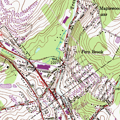 Topographic Map of Trout Brook, PA