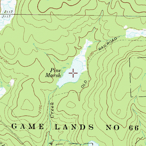 Topographic Map of Pine Marsh, PA