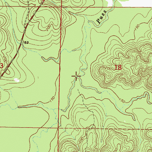 Topographic Map of Lee Creek, AL