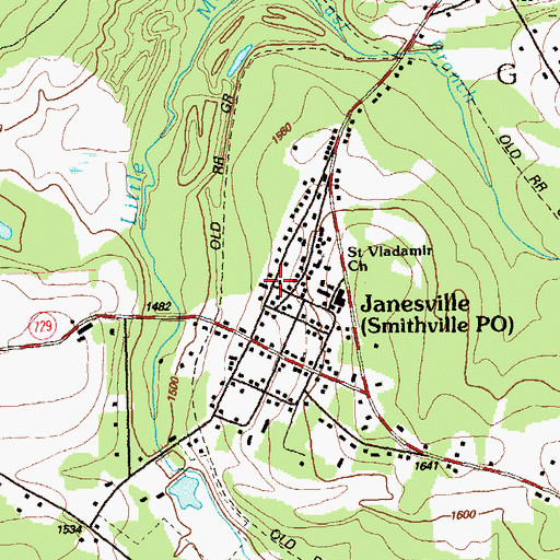 Topographic Map of Smithmill Post Office, PA