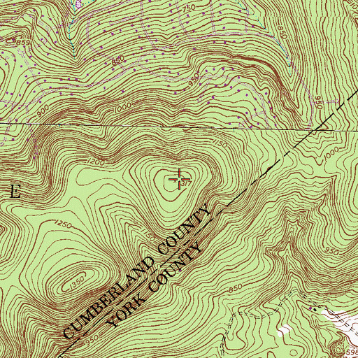Topographic Map of WKCD-FM (Mechanicsburg), PA