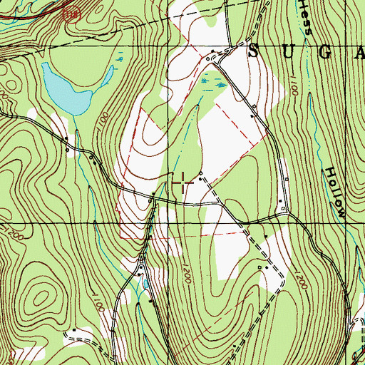 Topographic Map of Fritz Hill, PA