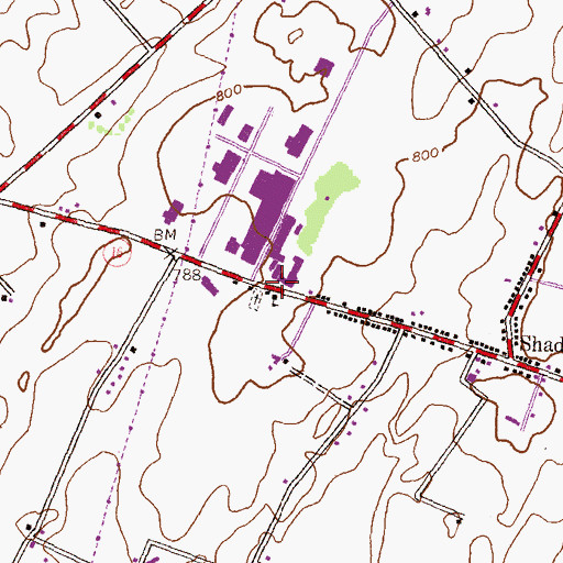 Topographic Map of Shady Grove Elementary School, PA