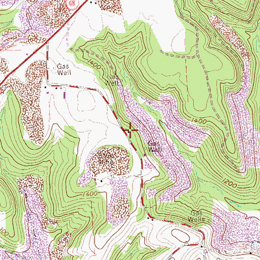 Topographic Map of Cross Roads Grange, PA