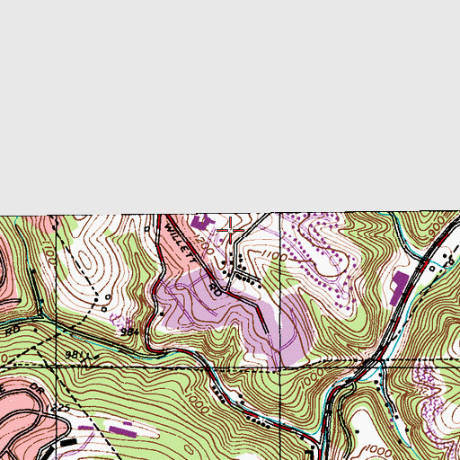 Topographic Map of Borough of Baldwin, PA