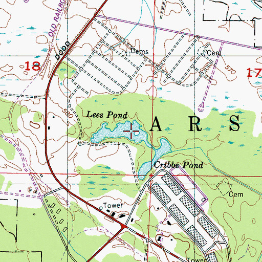 Topographic Map of Lees Pond, AL