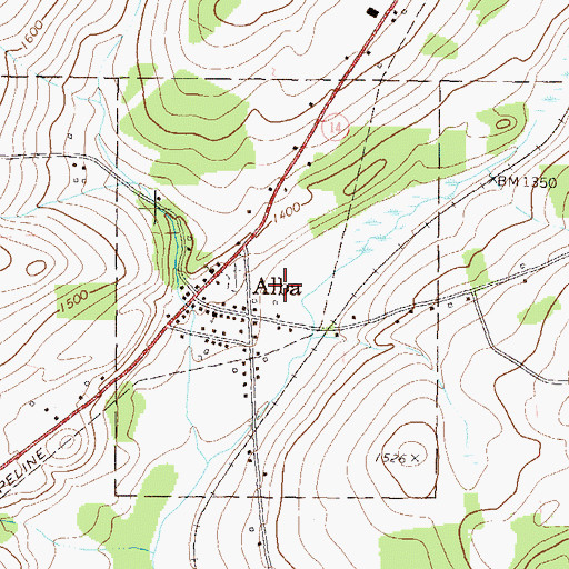 Topographic Map of Borough of Alba, PA