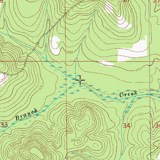 Topographic Map of Lemon Branch, AL