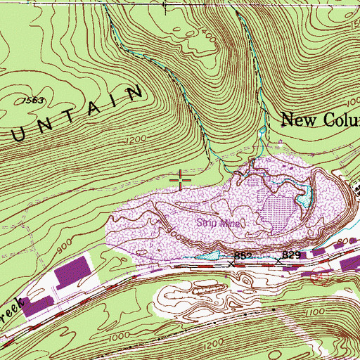 Topographic Map of Borough of Nesquehoning, PA